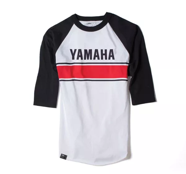 FX YAMAHA VINTAGE BASEBALL T-SHIRT / WHITE-BLACK (XL)