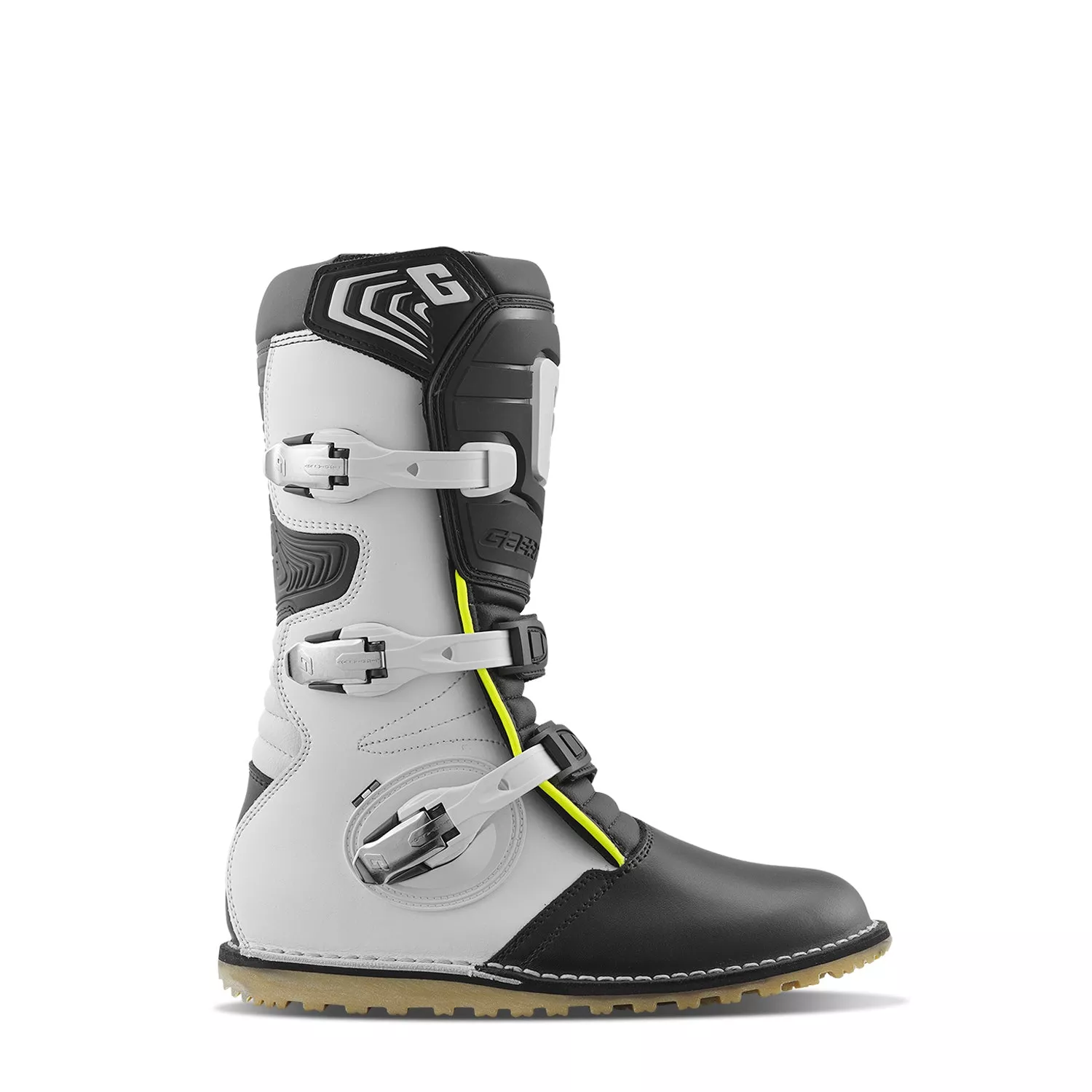Gaerne Balance Pro Tech Boots White/Black/Fluo Yellow Sz 12-480-67912