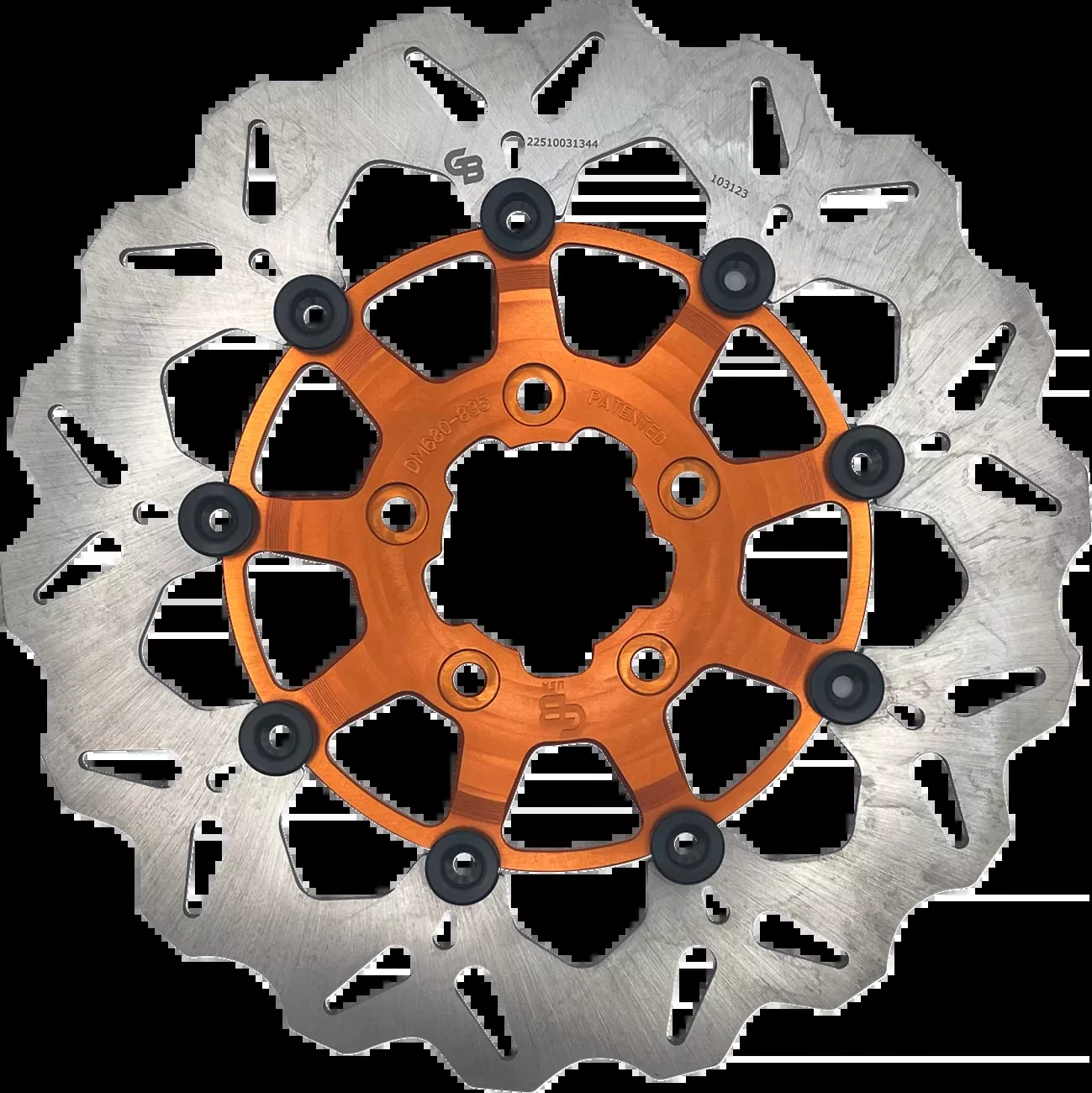 GBRAKES Brake Rotor - Front - Orange DF680CW-O