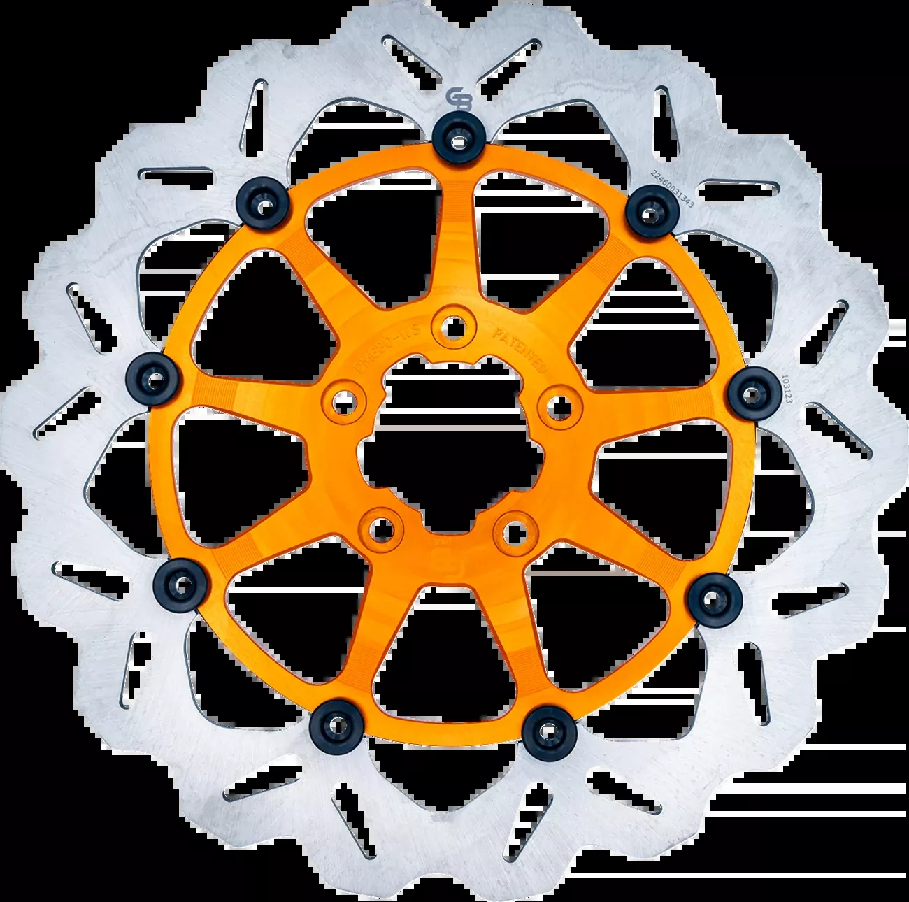 GBRAKES Brake Rotor - Front - Orange DF680CWS-O