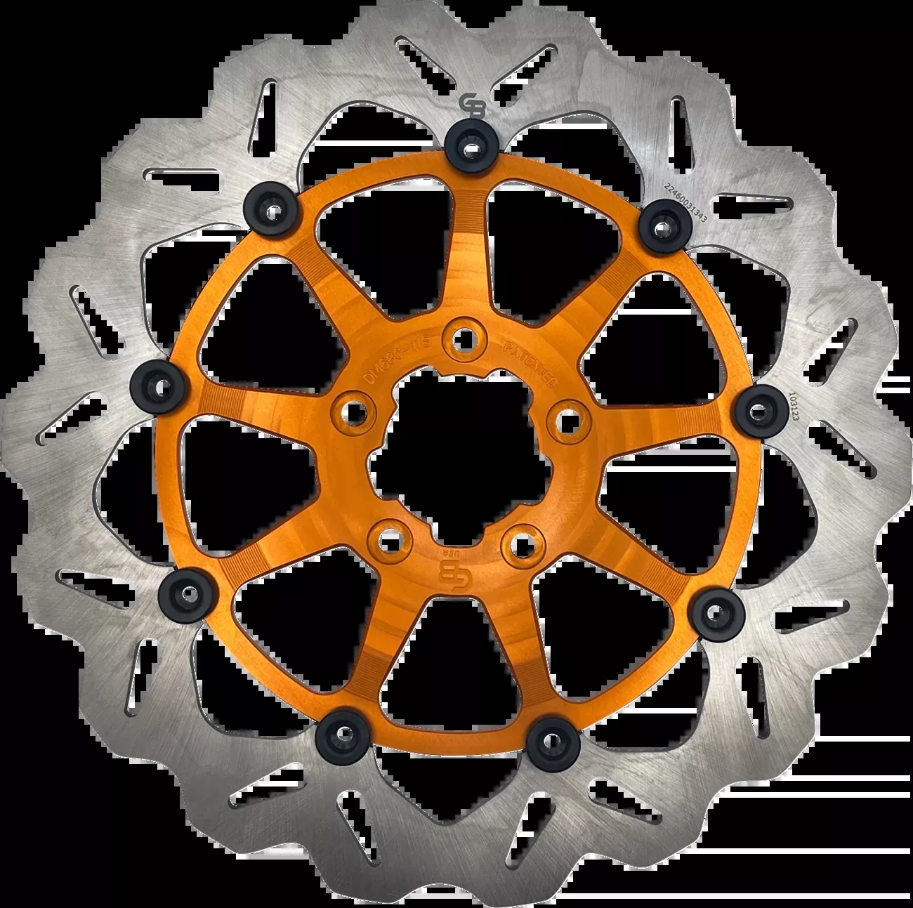 GBRAKES Brake Rotor - Front - Orange DF680CWSS-O