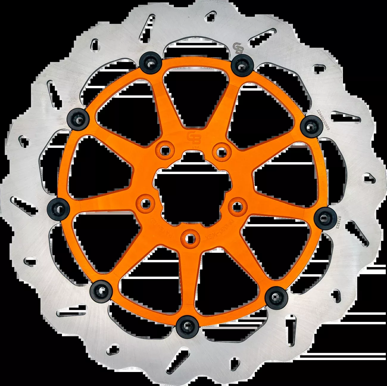 GBRAKES Brake Rotor - Front - Orange DF680CWSX-O
