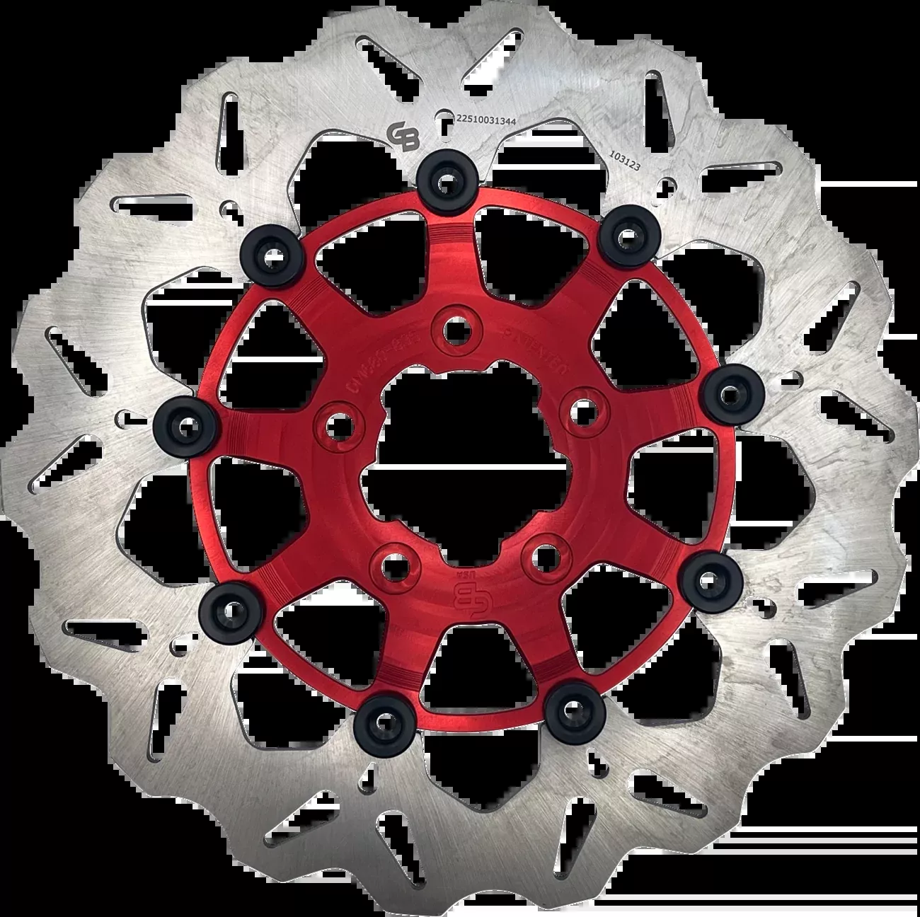 GBRAKES Brake Rotor - Front - Red DF680CW-R