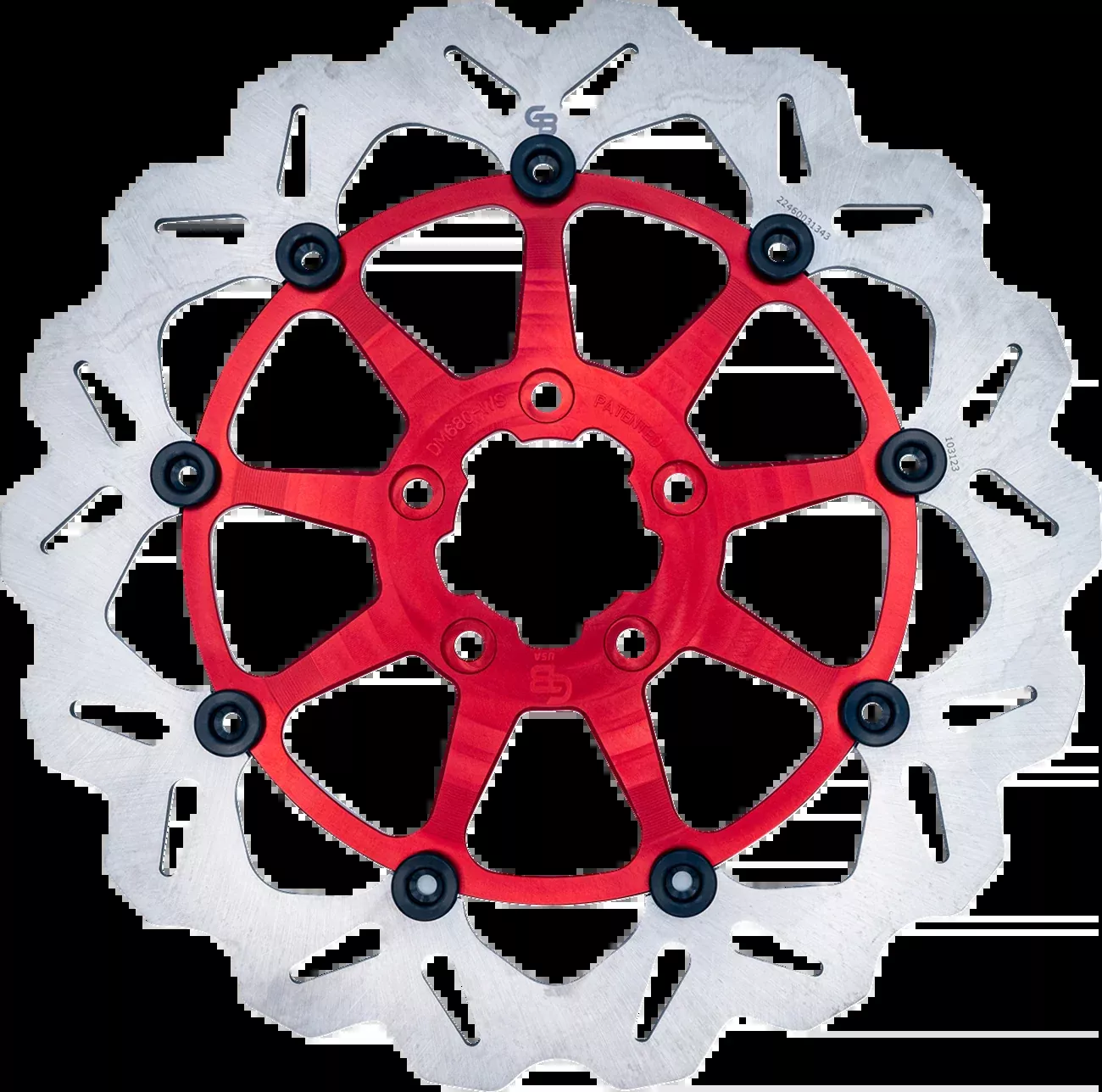 GBRAKES Brake Rotor - Front - Red DF680CWS-R
