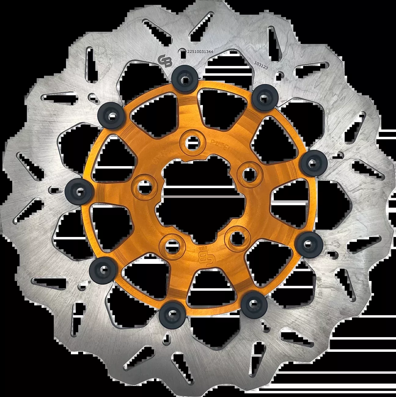 GBRAKES Brake Rotor - Rear - Orange DF681CW-O