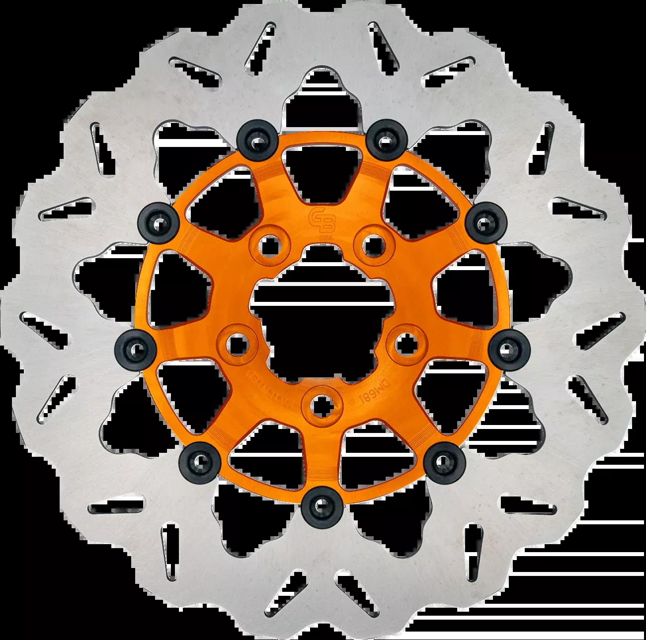 GBRAKES Brake Rotor - Rear - Orange DF681CWS-O