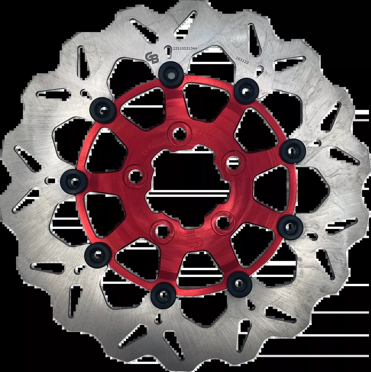 GBRAKES Brake Rotor - Rear - Red DF681CW-R