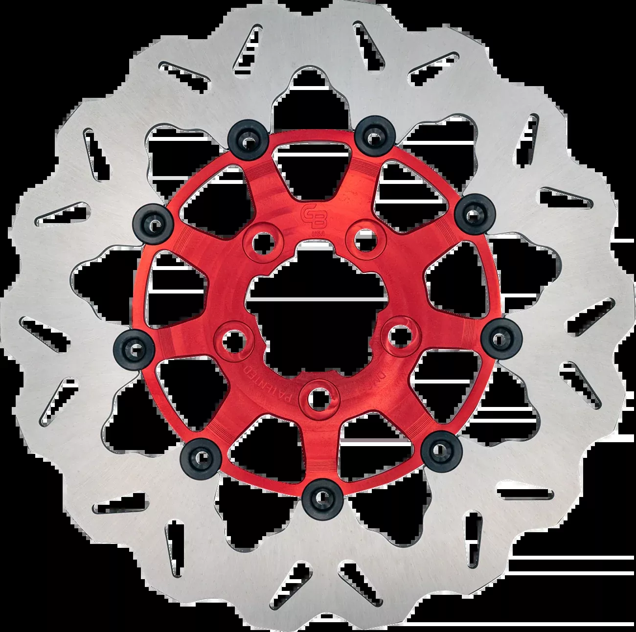 GBRAKES Brake Rotor - Rear - Red DF681CWS-R