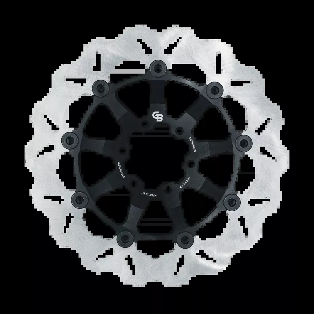 GBRAKES Rear Wave Rotor - Black Carrier DF681CWS-C