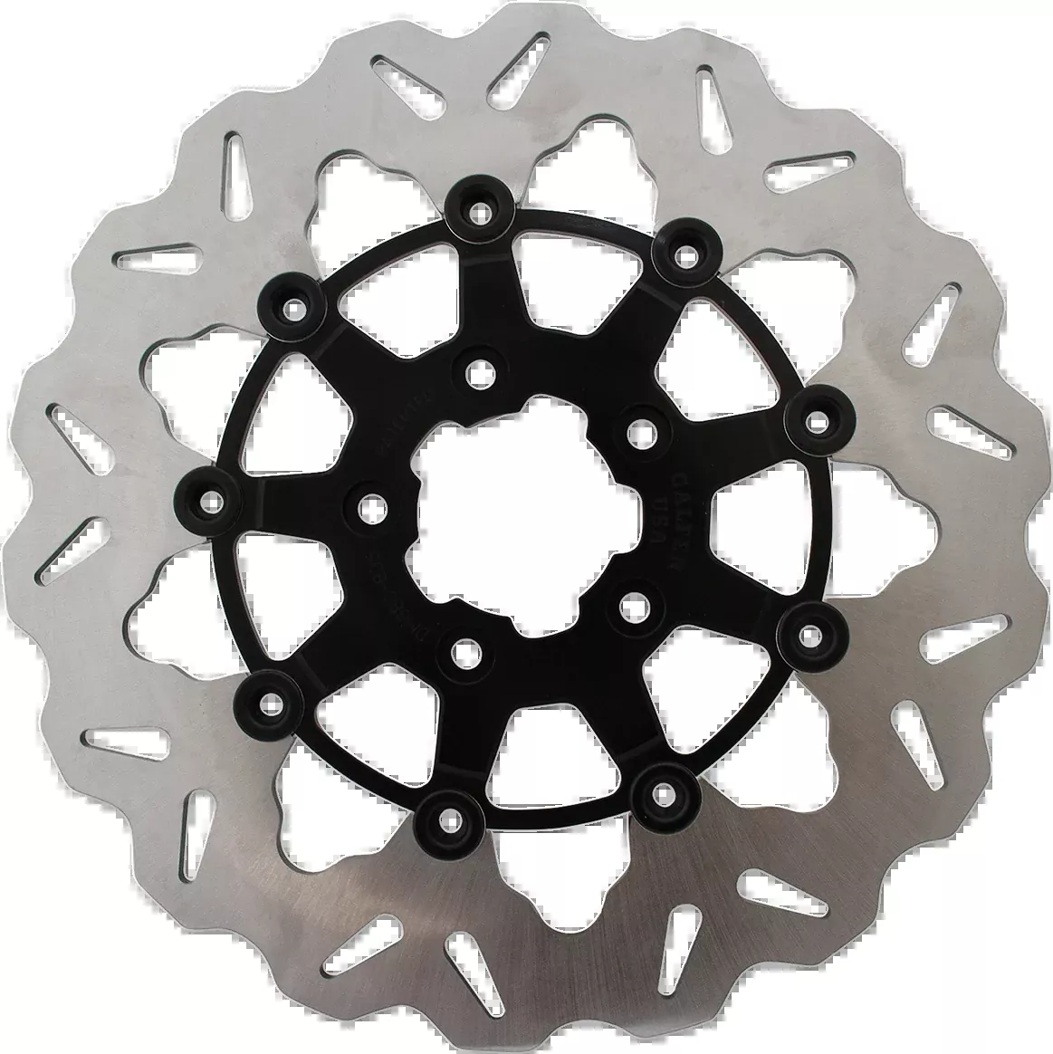 GBRAKES Wave Brake Rotor - Front - Black Carrier DF835CW-B