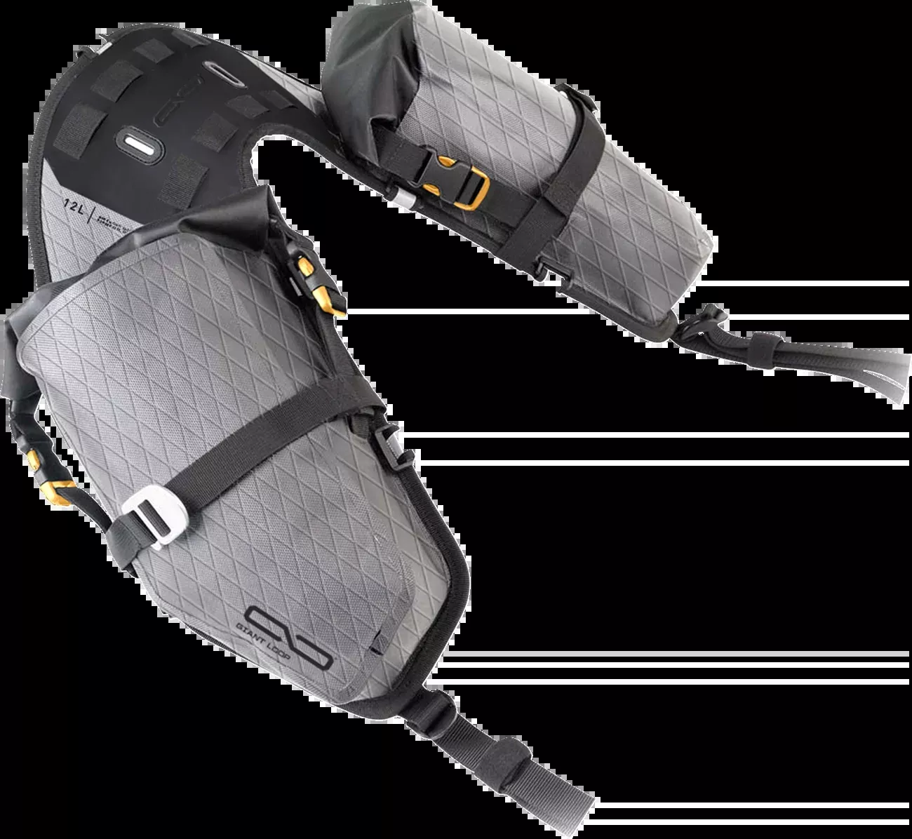 GIANT LOOP MoJavi Saddlebag™ - 12 Liter - Gray MSB25-RT-G