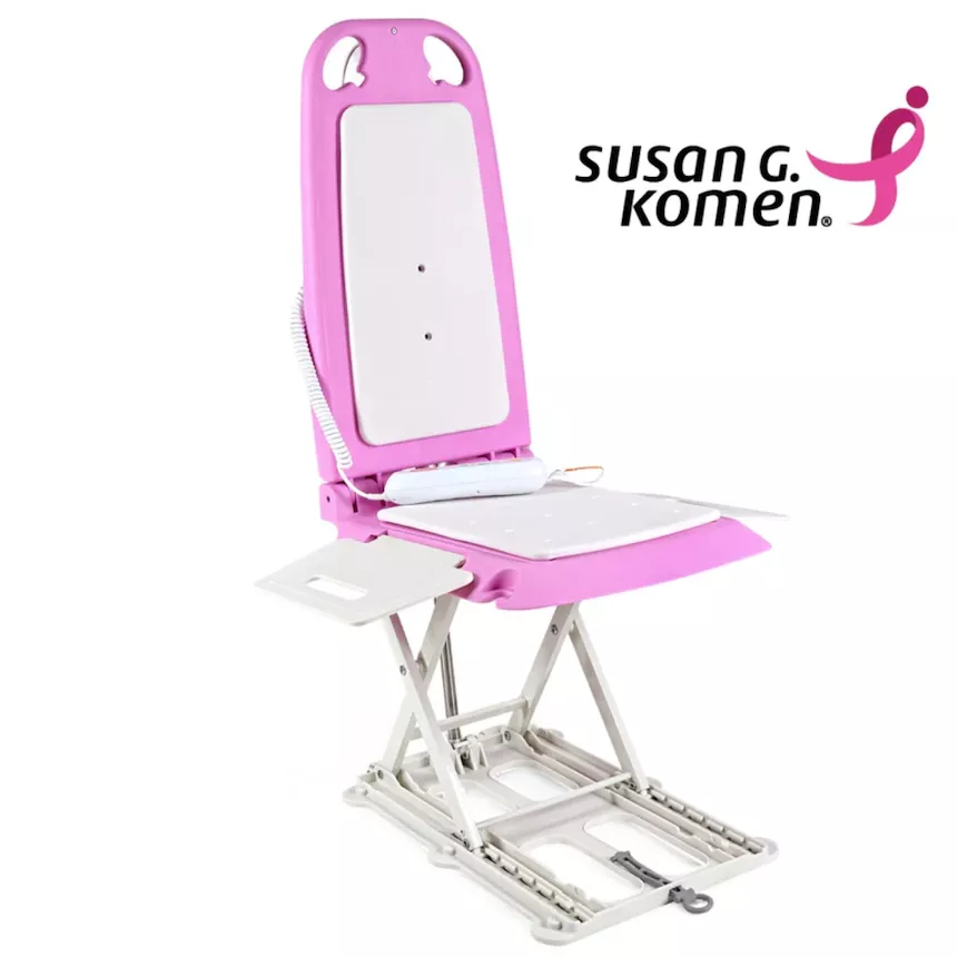 GoRise LT Portable Floor & Bath Lift - Pink Susan G. Komen Edition