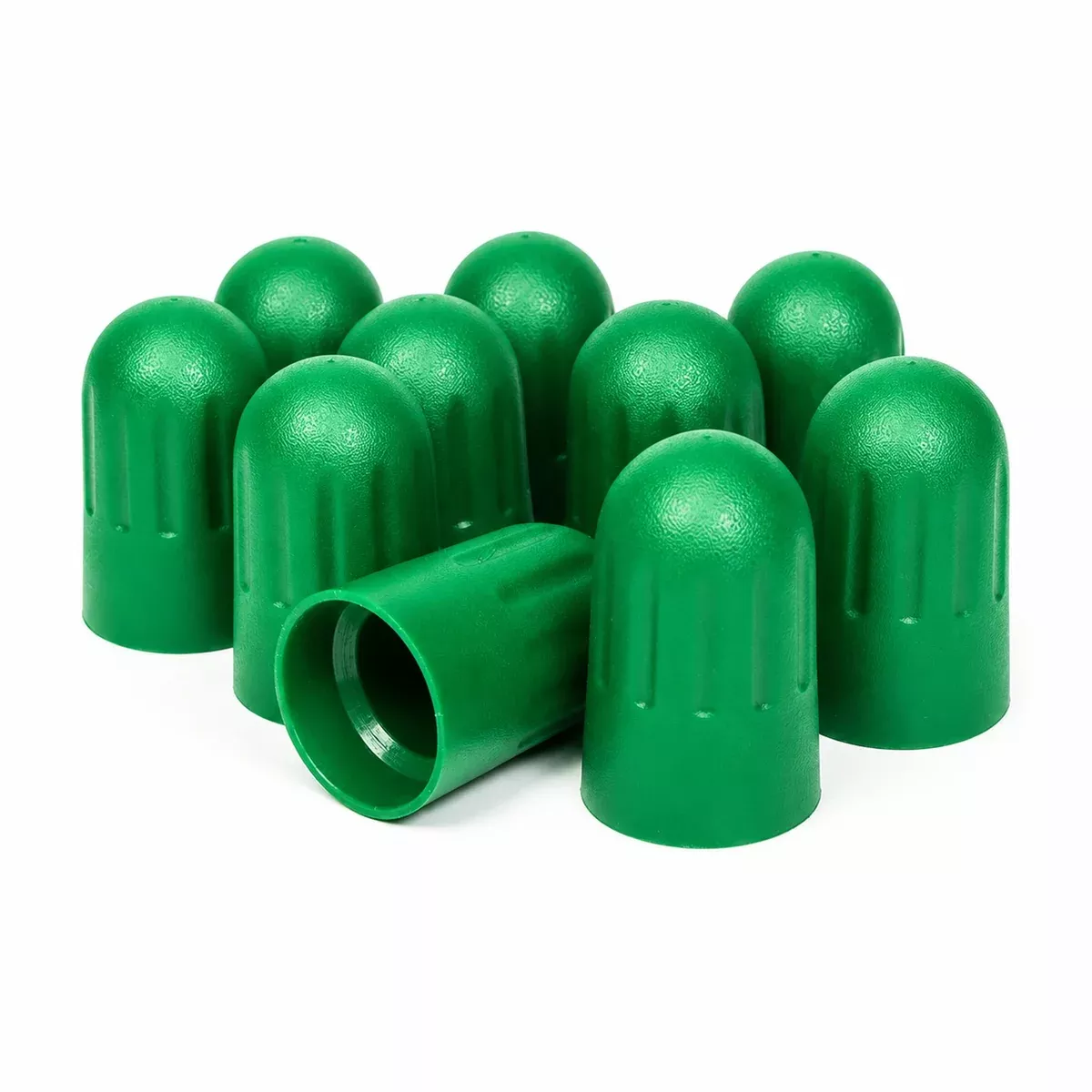 Green Long Plastic Valve Caps – TPMS Stems 20018/20008 0.305″-32 Bag of 100