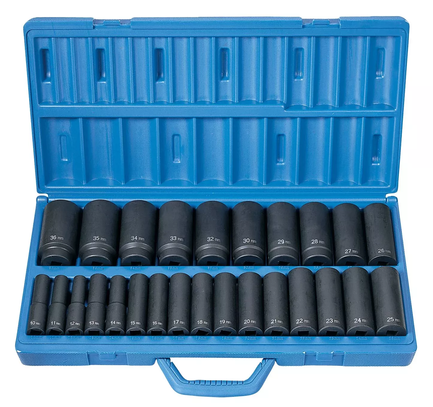 Grey Pneumatic 1326MD 1/2" Drive Deep Length Metric Impact Set - 26 Piece