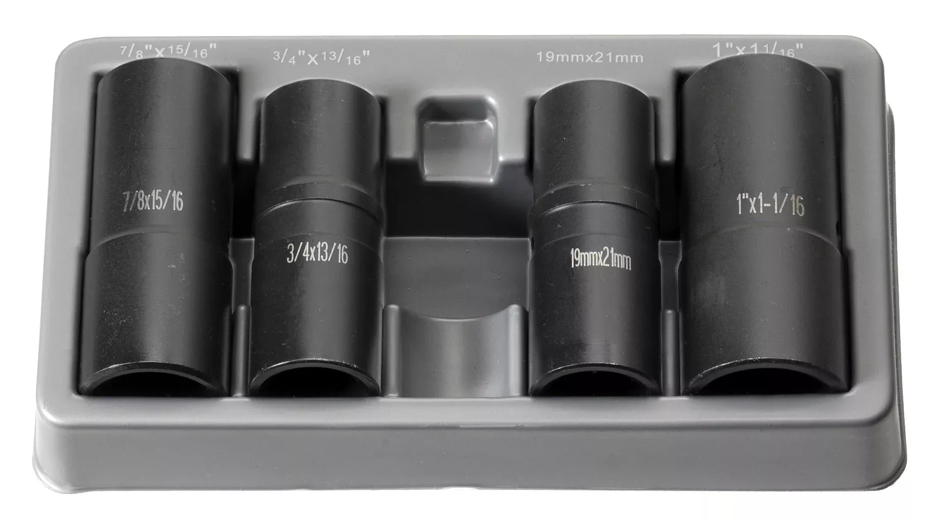 Grey Pneumatic 1504FW 1/2" Drive Thin Wall Flip Style Deep Socket Set 4 Piece