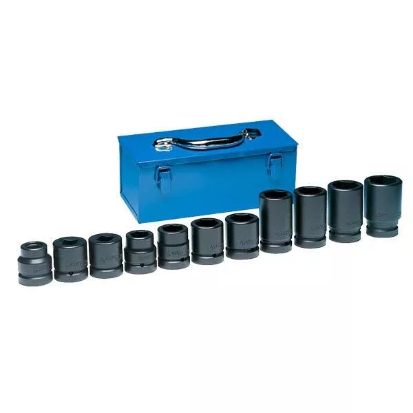 Grey Pneumatic 9157 1″ Drive 6 Point Metric Wheel Service Socket Set 11 Piece