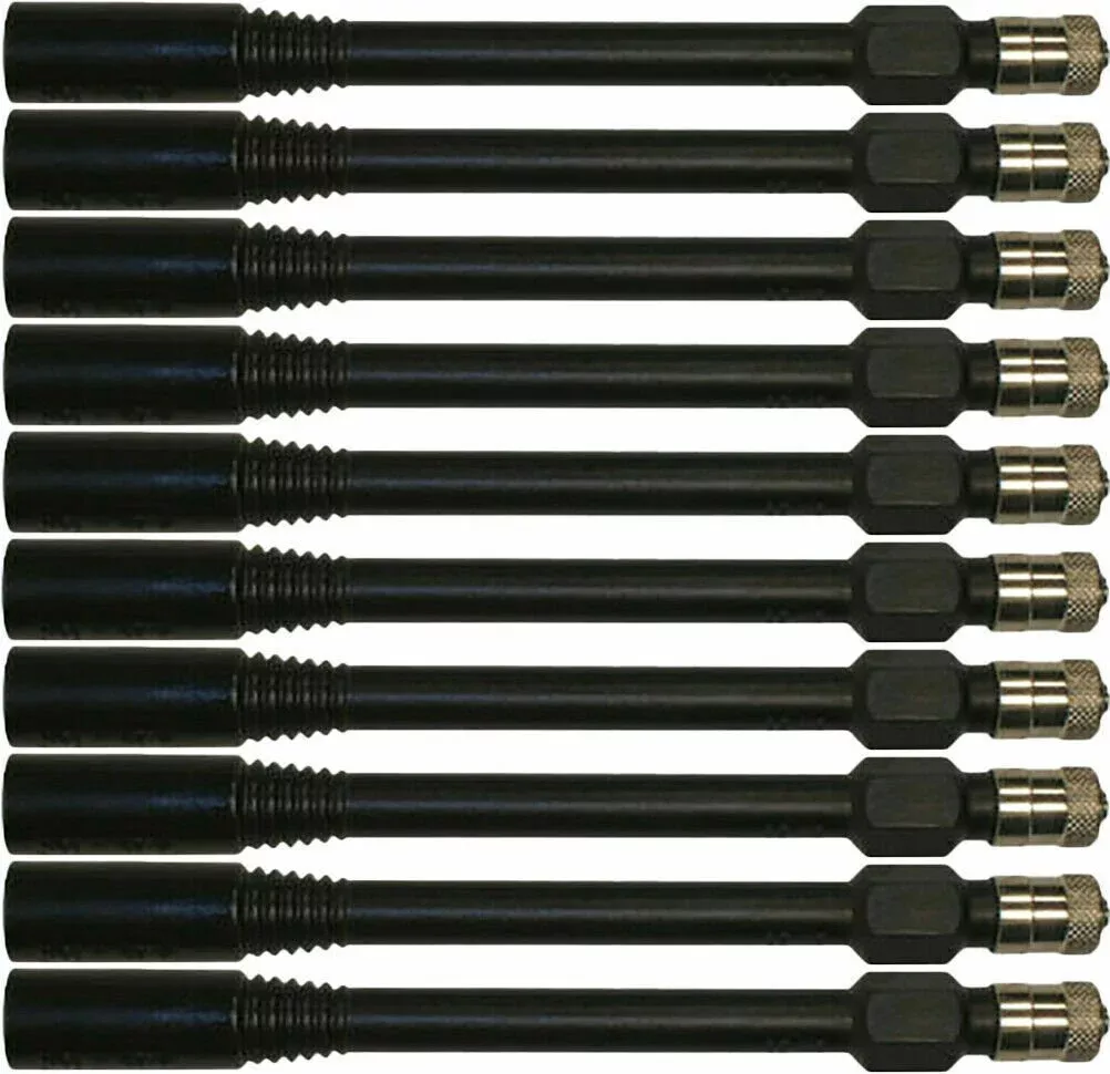 Haltec HE-351 3.82" Black Polymer Plastic Valve Extension Pack of 10