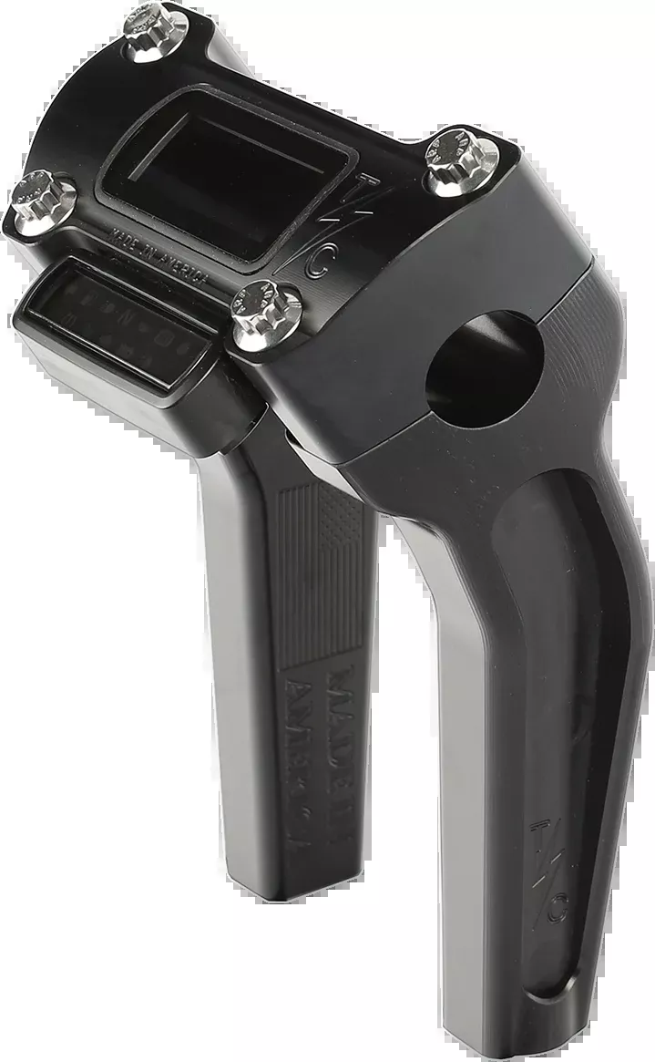 Handlebar Risers - Pull Back - 6-1/2" - Gauge Cutout - Black