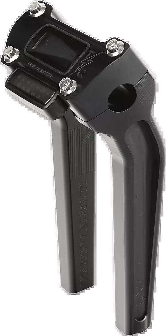Handlebar Risers - Pull Back - 9-1/2" - Gauge Cutout - Black