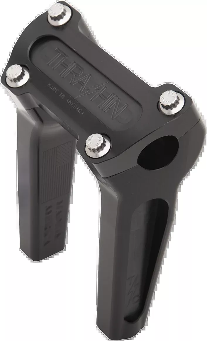 Handlebar Risers - Straight - 6" - Black