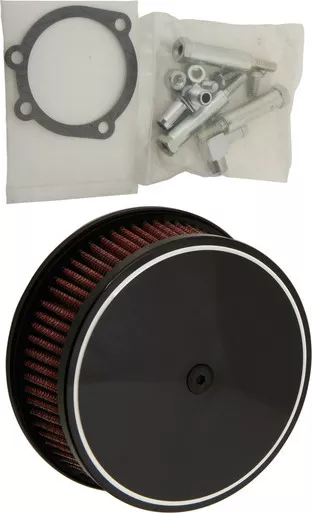 Harddrive Round Air Cleaner Hp Classic Smooth Blace 5-7/8" - 120302