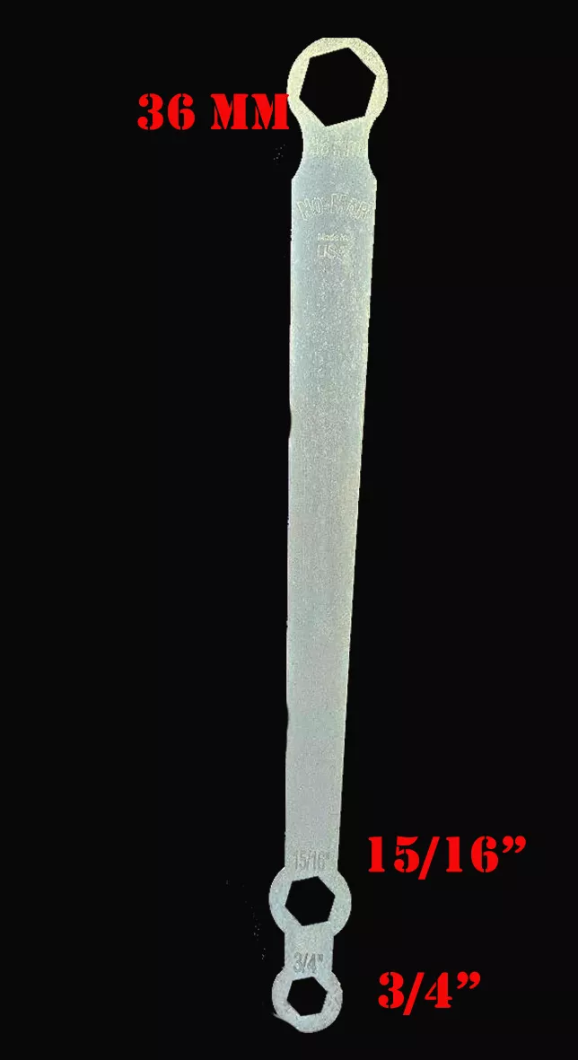 Harley Axle Wrench 36mm, 15/16" and 3/4" Tool