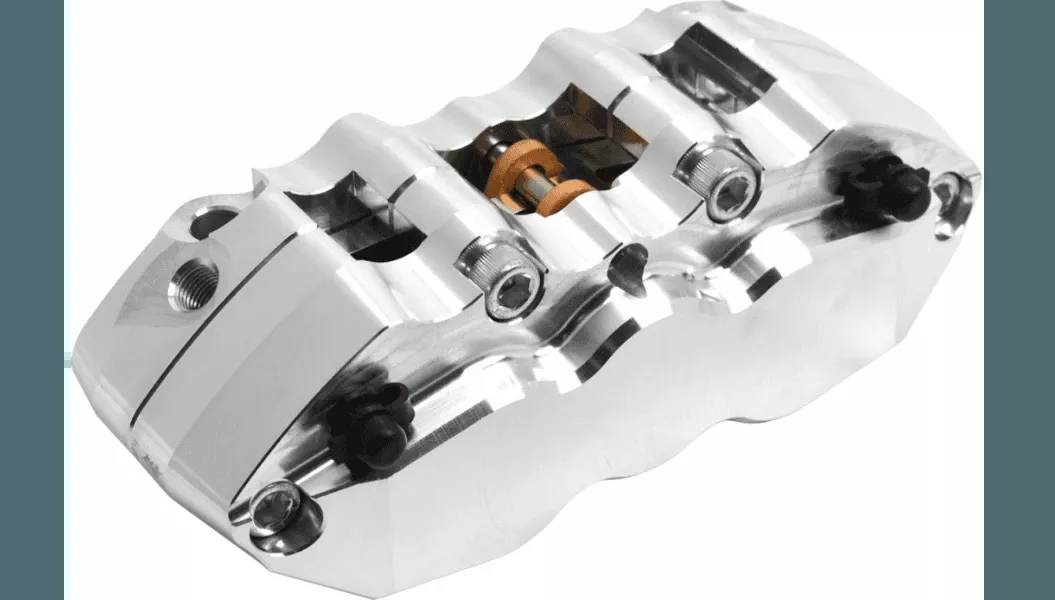 Hawg Halters Radial Mount 6-Piston Brake Caliper - Right Front Chrome