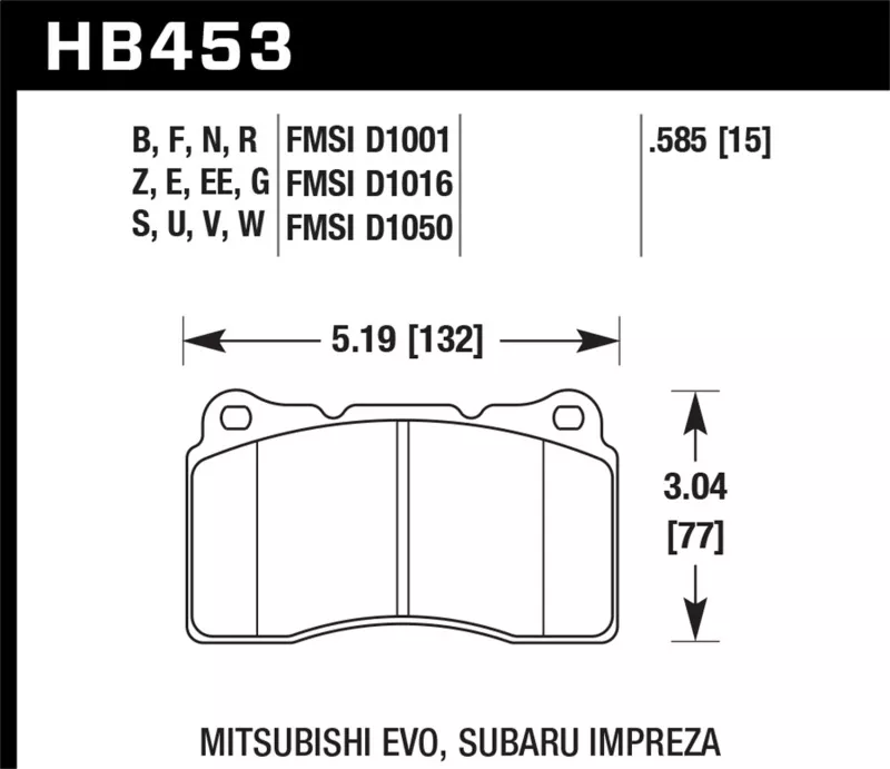 HAWK Blue 42 Brake Pad Sets