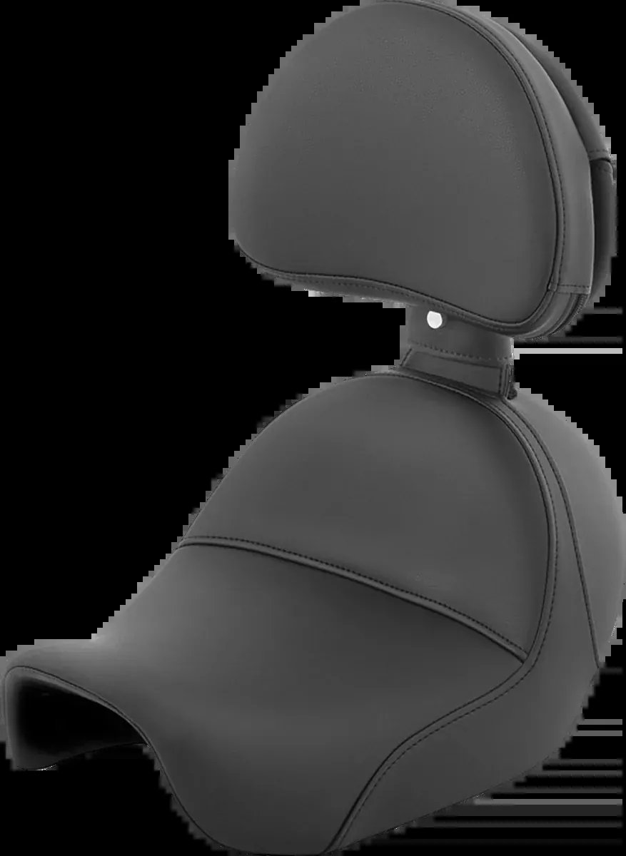 Heels Down Solo Seat - With Backrest - Plain - Black - Dyna