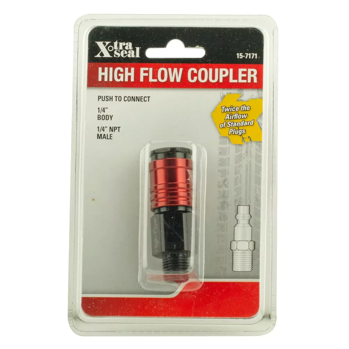 High Flow Coupler – 1/4″ Body, 1/4″ NPT M