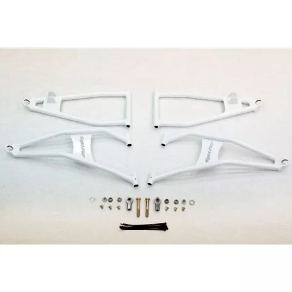 High Lifter Apexx Front Forward Upper And Lower White Control Arms With Ball Joints For Polaris Models HDFFA-RNG9-W-BJI