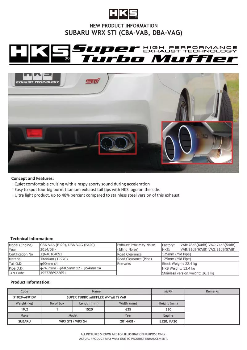 HKS Exhaust - Super Turbo