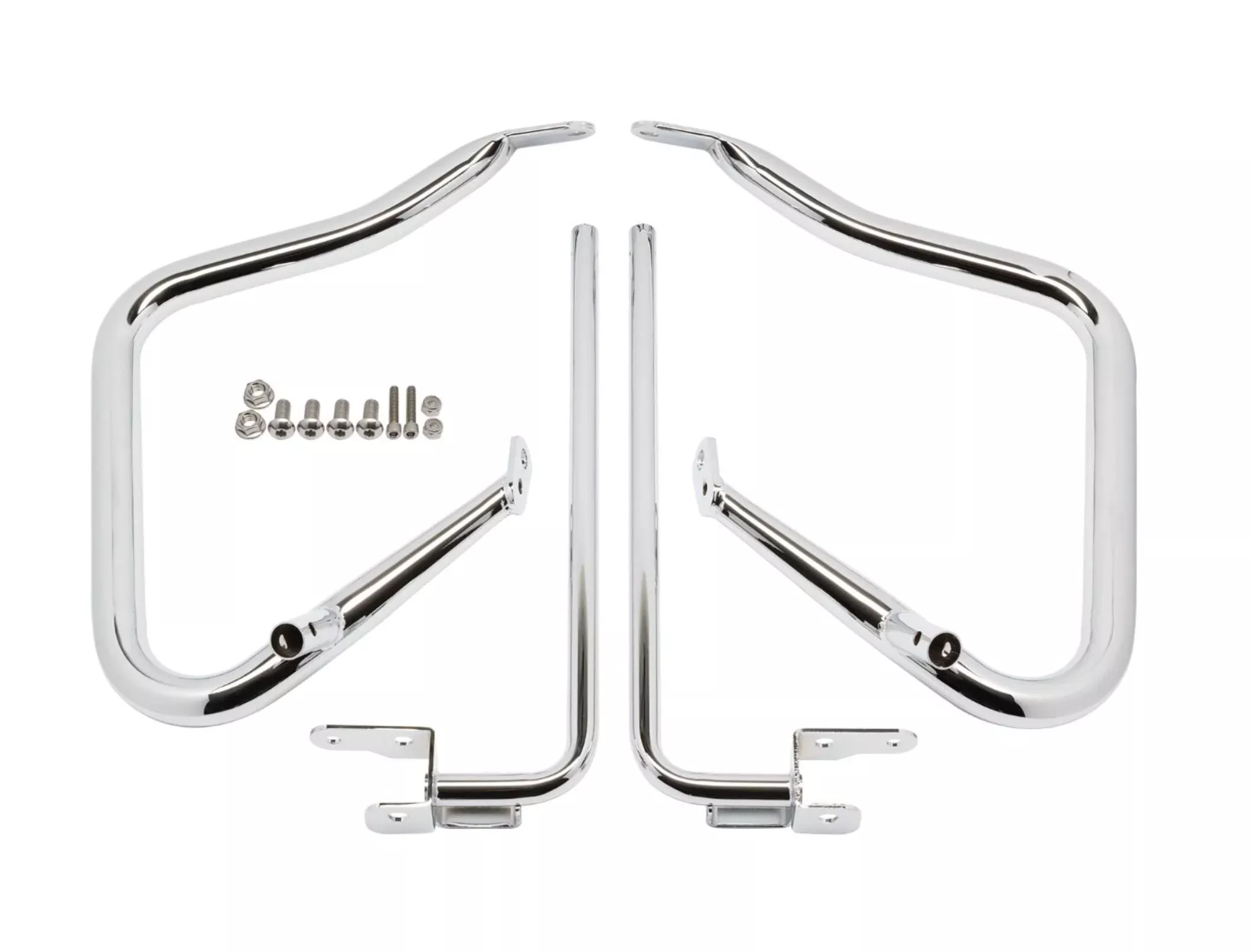 Hogworkz 1.25″ Pork Chop Saddlebag Guards for Harley-Davidson (Select 2014 to 2025 Touring With Old Fairing Design)