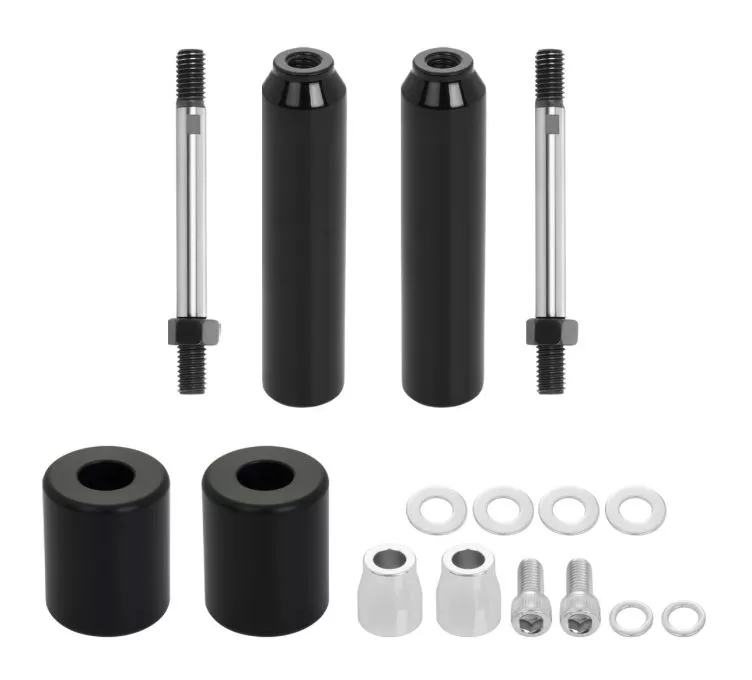 HogWorkz 5.5" Rear Shock Mount Frame Slider Guards For Harley Dyna 2006-2017