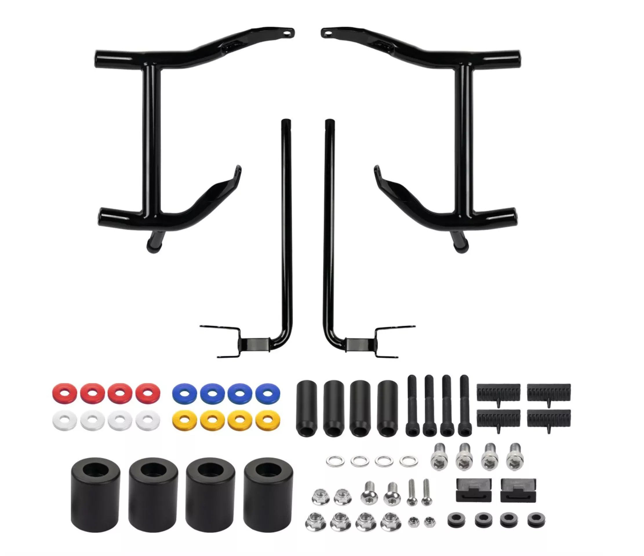 Hogworkz Black Double Barrel Saddlebag Guards for Harley-Davidson (Select 2023.5 and Newer Touring Models)