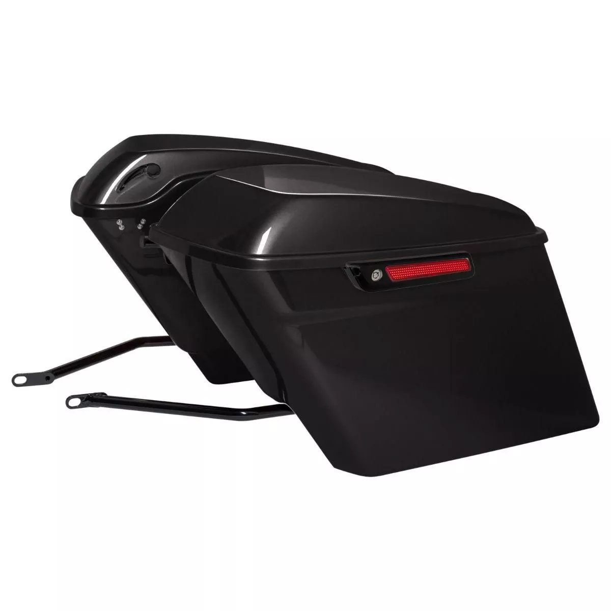 Hogworkz Color Matched Stretched Saddlebag Conversion Kit w/ Black Hardware for '18-25 Harley Davidson Softail Models (See Fitments)