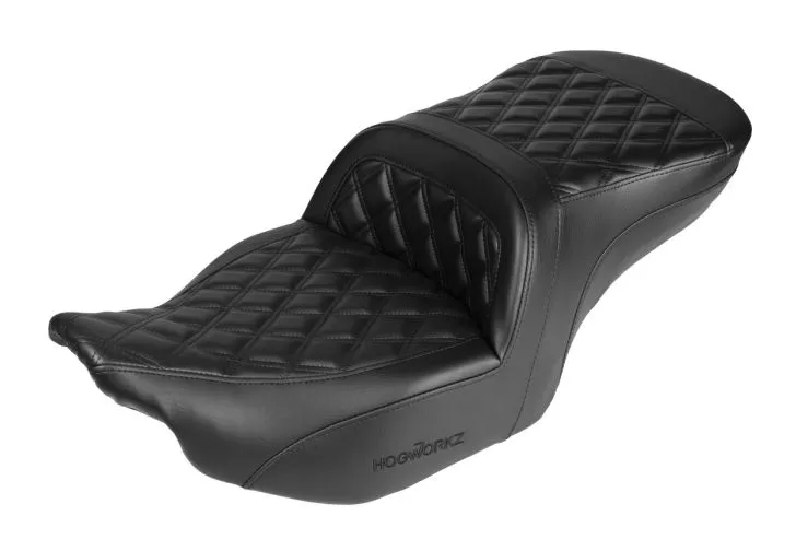 HogWorkz Saddlesoft Diamond Stitch Seat For Harley Touring 2023-2026