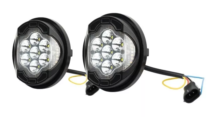 HogWorkz Silvertooth LED Performance Passing Lamps For Harley Touring 1994-2025