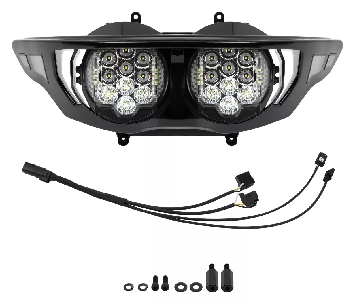 HogWorkz Silvertooth Performance LED Headlight For Harley Road Glide 2023-2026