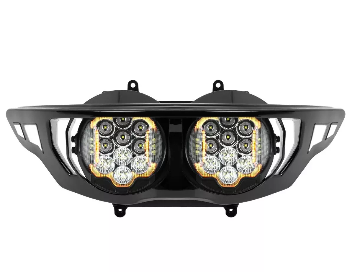 Hogworkz Silvertooth™ Performance LED Headlight for Harley ROAD GLIDE (2023.5 to Present)