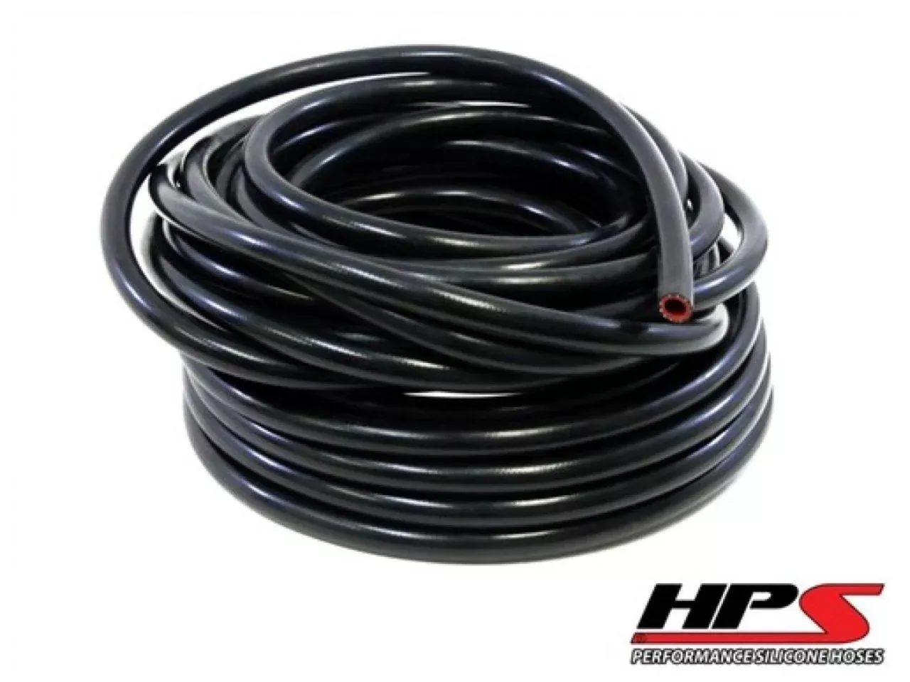 HPS High Temp 1/4″ID (6mm) Reinforced Silicone Heater Hose Black 50Ft Roll