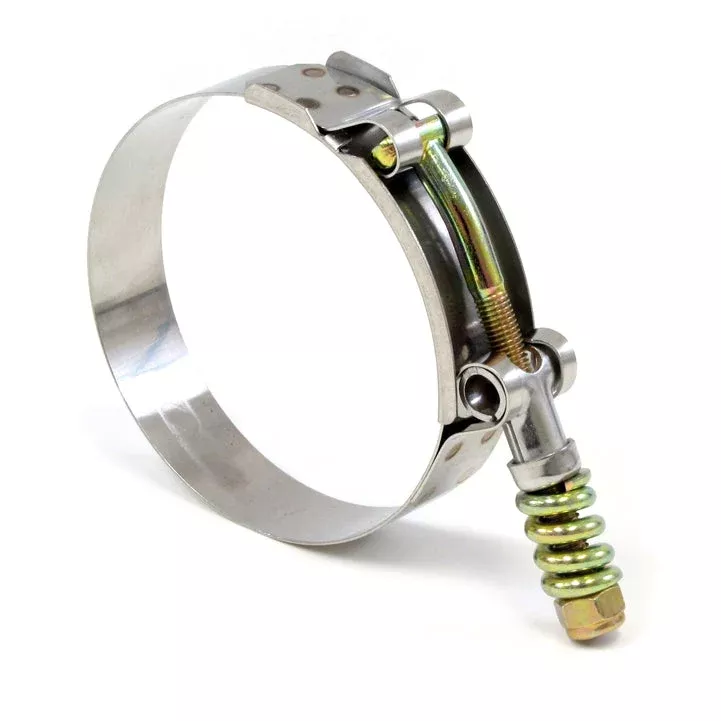 HPS Performance Products HPS Stainless Steel Spring Loaded T-Bolt Hose Clamp SAE 84 fits 3.25″ ID hose, Range: 3.5″-3.82″ (89mm-97mm)
