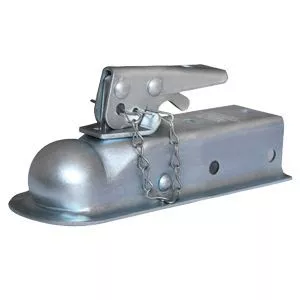 Husky 87074 2" Ball 2.5" Width 3,500 lbs. Straight Coupler with Chain,Grey