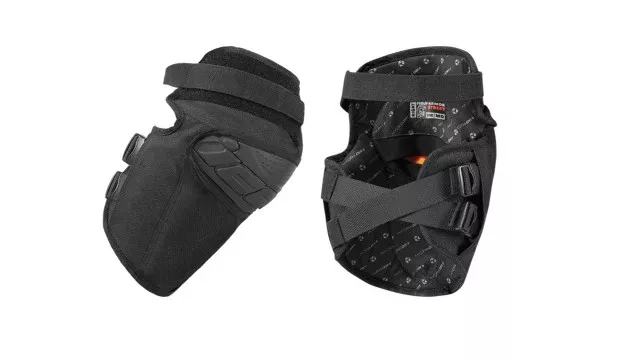 Icon Black Field Armor Textile Motorcycle Riding Street Racing Knee Guards