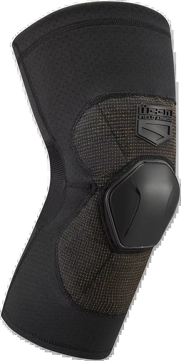 Icon Unisex Black D30 Field Armor Knee Compression Motorcycle Riding Guards