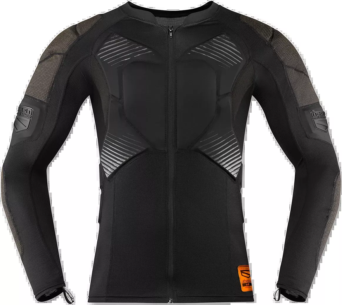 Icon Unisex Black Field Armor Chest Compression motorcycle Riding Under Shirt
