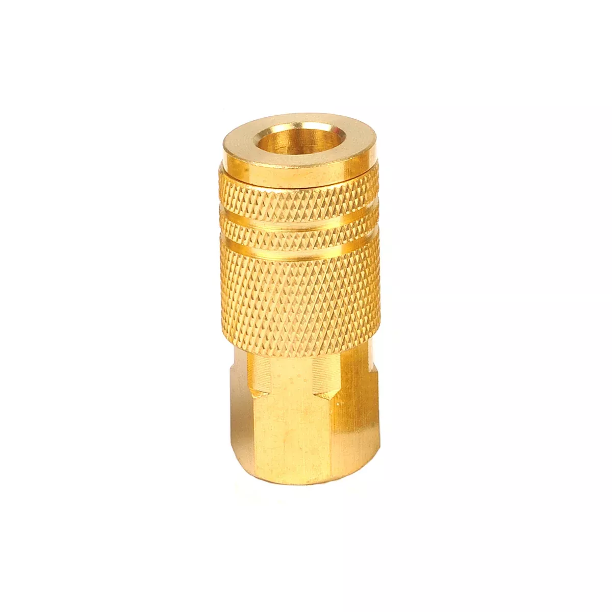 Ind. Type D Coupler – 1/4″ Body, 1/4″ NPT F, Brass