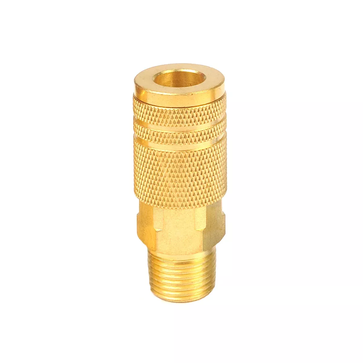 Ind. Type D Coupler - 1/4" Body, 3/8" NPT M, Brass