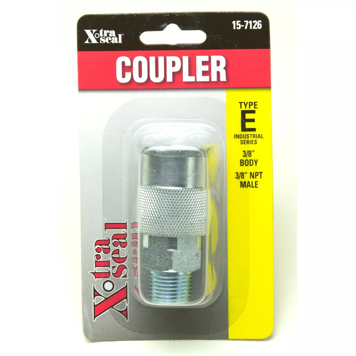 Ind. Type E Coupler – 3/8″ Body, 3/8″ NPT M