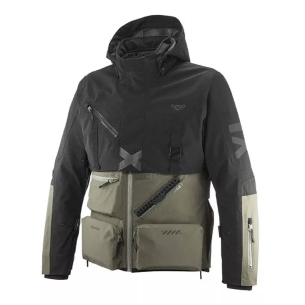 Ixon Etna Motorcycle Jacket – Khaki / Black